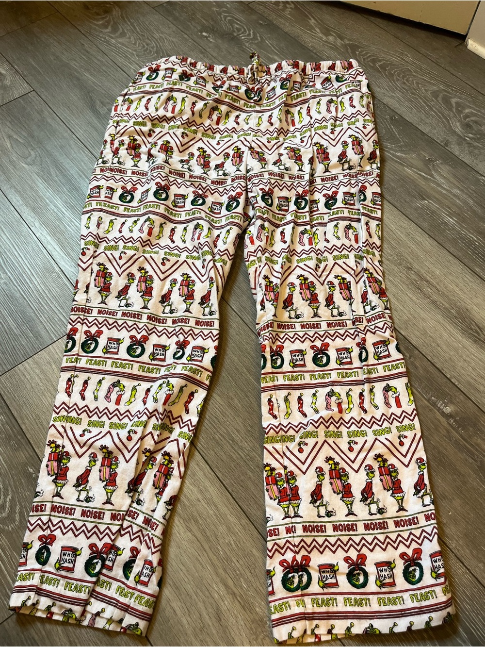 Hanna Andersson Dr. Seuss Grinch Flannel Pajama Pants 100% Cotton XL